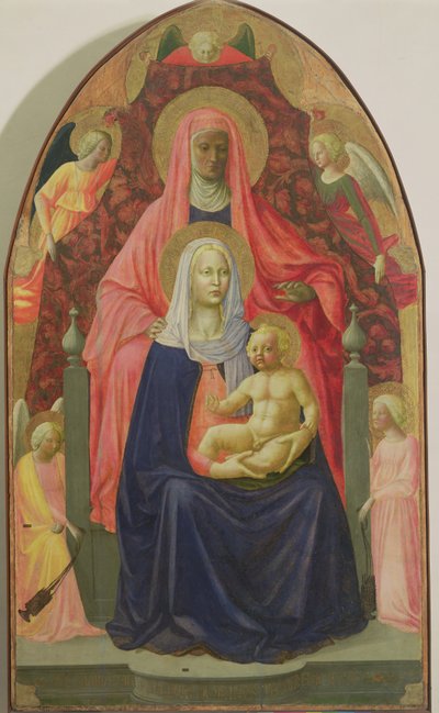 Maagd en Kind met Sint-Anna, 1424 door Tommaso Masaccio