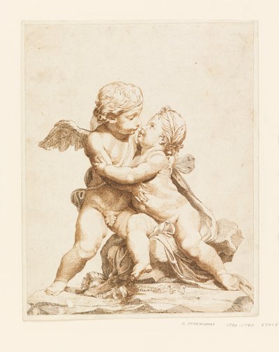Tekening, Twee kussende cupido