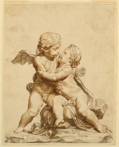 Tekening, Twee kussende cupido