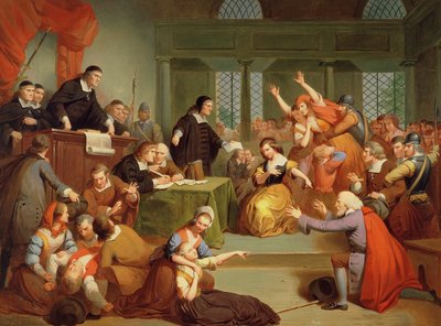 Het proces van George Jacobs, 5 augustus 1692 door Tompkins Harrison Matteson