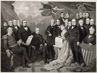 Unie, 1852 (gravure op geperst papier) door Tompkins Harrison after Matteson