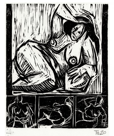 Krachtige expressionistische figuren door Tore Bahnson