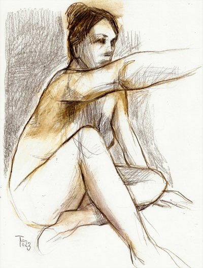 Contemplatieve figuurstudie door Tore Bahnson