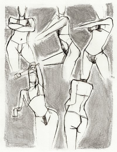 Dynamische figuurstudies door Tore Bahnson