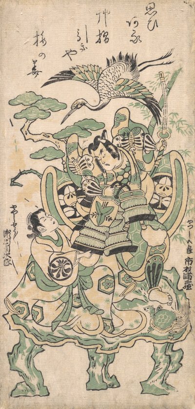 Ichimura Manzo als Yatsushi Goro en Segawa Kikujiro als Yatsushi Shosho, ca. 1745 door Torii Kiyomasu I
