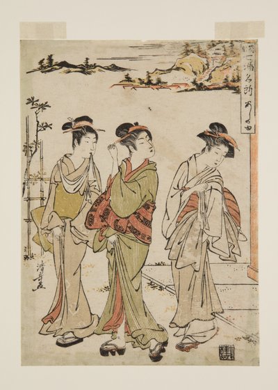 Ashinoyu door Torii Kiyonaga