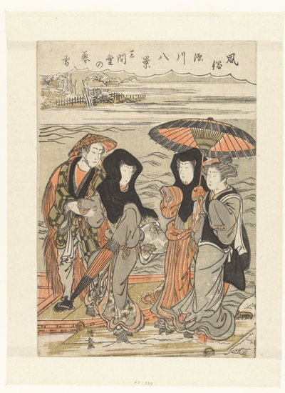 Avondsneeuw te Sangendo door Torii Kiyonaga