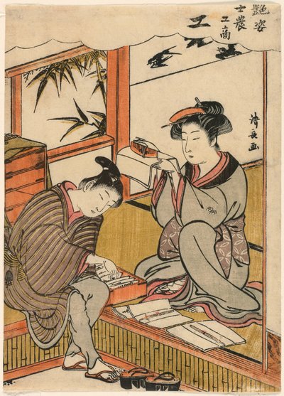 De Ambachtsman (Ko) uit de serie "Schoonheden die de Vier Sociale Klassen Illustreren (Adesugata shi no ko sho)" door Torii Kiyonaga