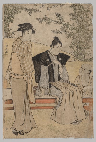 Twee geliefden (uit de serie Brokaten van het Oosten in de mode) door Torii Kiyonaga