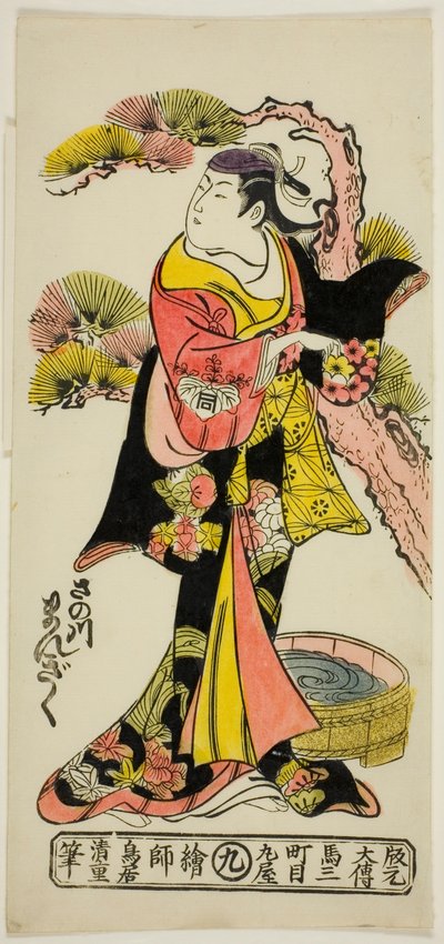 De Acteur Sanogawa Mangiku I door Torii Kiyoshige