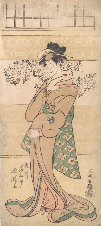 Acteur Segawa Tomisaburo II als de Geisha Asaka, 1794-95 door Toshusai Sharaku