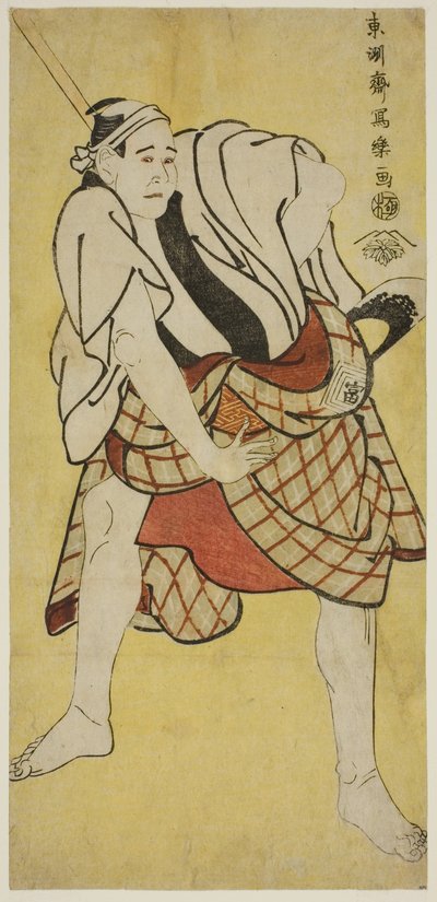 De acteur Ichikawa Tomiemon als Inokuma Monbei door Toshusai Sharaku