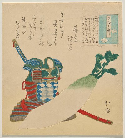 Harnas met een Grote Radijs, uit de serie Essays in Idleness (Tsurezuregusa) door Totoya Hokkei