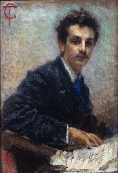 Portret van de componist Benedetto Junck door Tranquillo Cremona