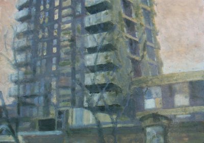 Een plek om te wonen 19, 2011 (olieverf op multiplex) door Trevor Burgess