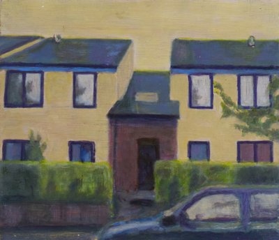 Een plek om te wonen 38, 2012 (olieverf op multiplex) door Trevor Burgess
