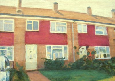 Een plek om te wonen 48, 2012 (olieverf op multiplex) door Trevor Burgess