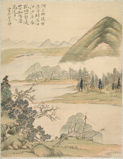 Wilgentakken in de lente door Tsubaki Chinzan