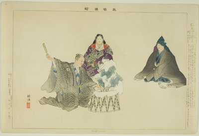 Hachi-maki, uit de serie "Afbeeldingen van No-voorstellingen (Nogaku Zue)" door Tsukioka Kogyo