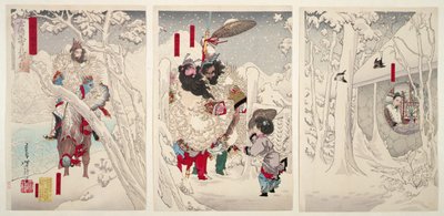 Gentoku bezoekt Komei in de sneeuw, uit 