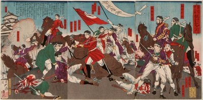 De dood van Murata Sansuke door Tsukioka Yoshitoshi