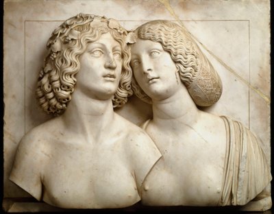 Bacchus en Ariane. Hoog reliëf marmer door Tullio Lombardo