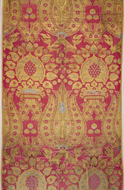 Ottomaans stofontwerp (geweven zijde met gouddraad) door Turkish School