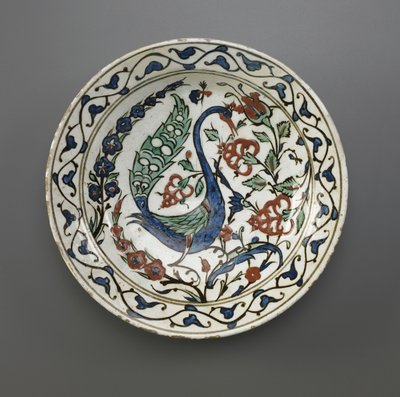 Bord, Iznik, Ottomaanse dynastie, late 16e-vroege 17e eeuw door Turkish School