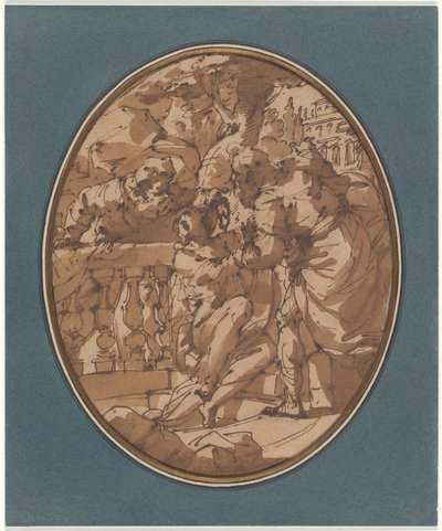 Susanna und die Ältesten, Studie für ein verlorenes Gemälde door Ubaldo Gandolfi