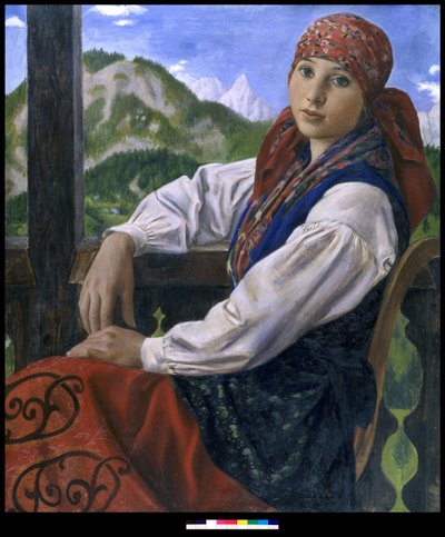 Portret van een jonge boer door Ubaldo Oppi