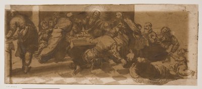 Het Laatste Avondmaal naar het schilderij in San Polo, Venetië door Ubekendt Ubekendt