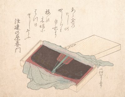 Doos met een lak kam, 1812 door Uematsu Toshu