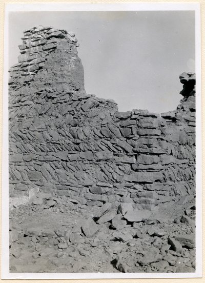 Ruïnes van de zuidelijke kerk, detail van metselwerk, Sabagura, Egypte, foto door Ugo Monneret de Villard door Ugo Monneret de Villard