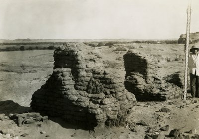 Graf in necropolis, Qasr Ibrim, Egypte, foto door Ugo Monneret de Villard door Ugo Monneret de Villard