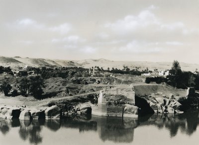 Uitzicht op Elephantine eiland met de Nijl, Egypte, foto door Ugo Monneret de Villard door Ugo Monneret de Villard