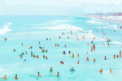 Dag aan het Turquoise-strand door Uma Gokhale