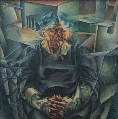 Horizontale constructie door Umberto Boccioni