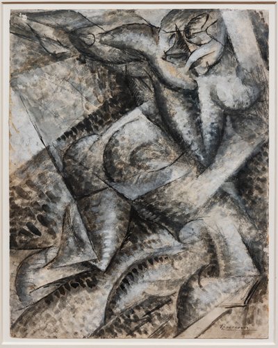 Ik wil de unieke vormen van de continuïteit in de ruimte synthetiseren (Dynamiek van een menselijk lichaam) door Umberto Boccioni