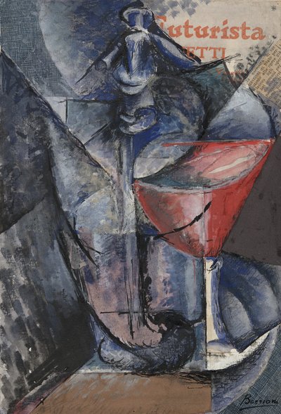 Stilleven: Glas en sifon, c.1914 door Umberto Boccioni