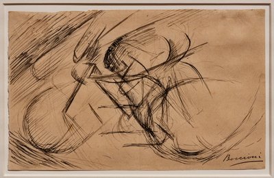 Studies voor Dynamiek van een Fietser door Umberto Boccioni