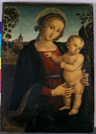 Madonna en Kind door Umbrian School