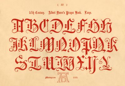 16e eeuw. Albert Durers Gebedenboek. Groot, 1862 door Unbekannt