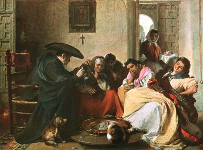 Een gesprek rond de brasero, 1866, ca. 1902 door Unbekannt