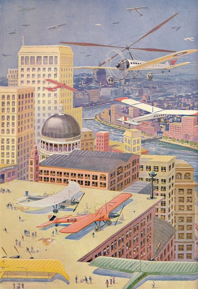 Een stad van de toekomst, 1927 door Unbekannt