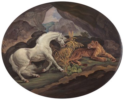 Een Paard Geschrokken door een Leeuwin, ca. 1800 door Unbekannt