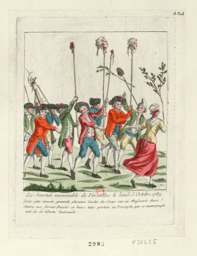 Een gedenkwaardige dag in Versailles, 1789 door Unbekannt