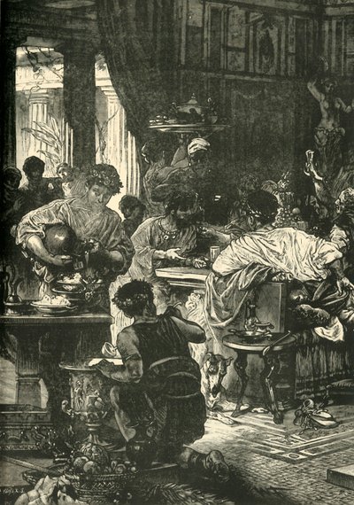 Een Romeins banket, 1890 door Unbekannt