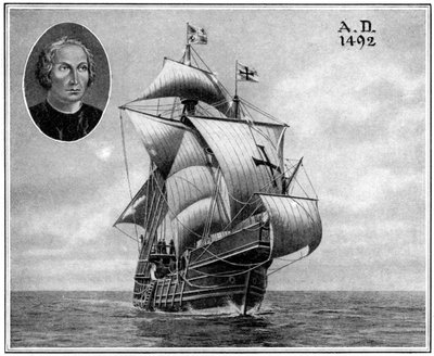 Een duplicaat van een van de zeilschepen van Christoffel Columbus, 1922 door Unbekannt