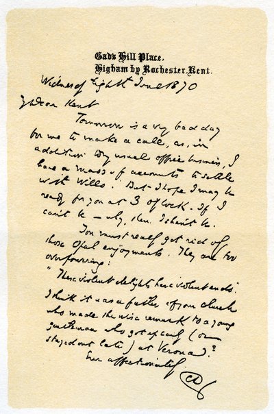 Een handgeschreven brief, 1870, 1899 door Unbekannt