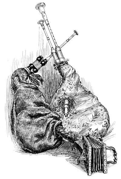 Een musette en een cornemuse, 1901 door Unbekannt